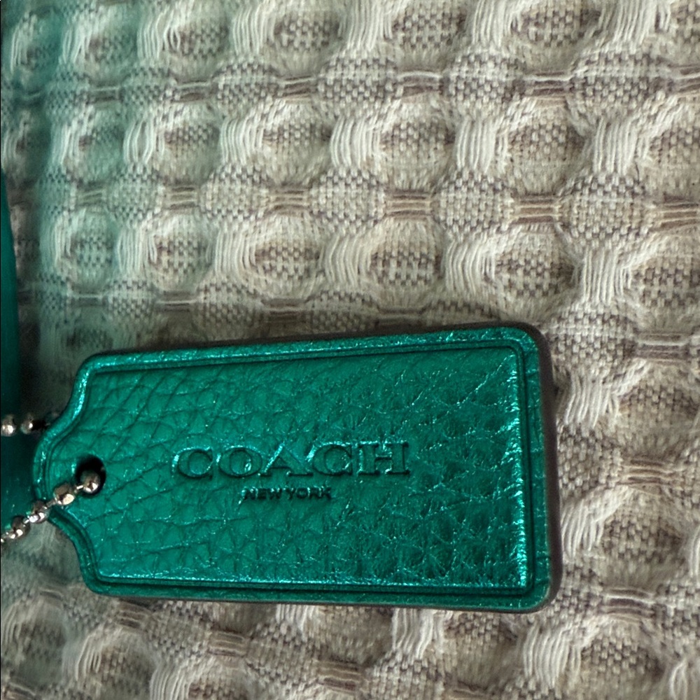 Coach Teal Leather Women's Bag - Picture 4 of 9